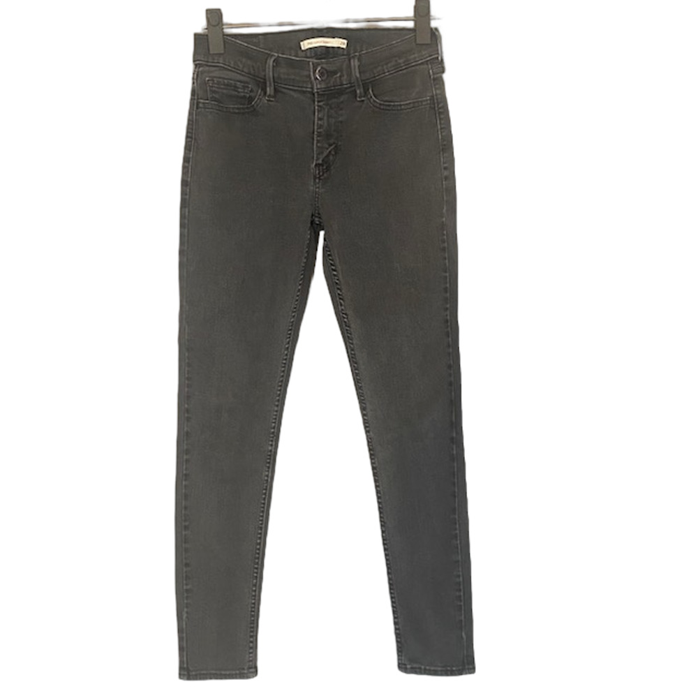 Levi’s 710 Black Super Skinny Mid Rise Ankle Denim Jeans Women Sz 28